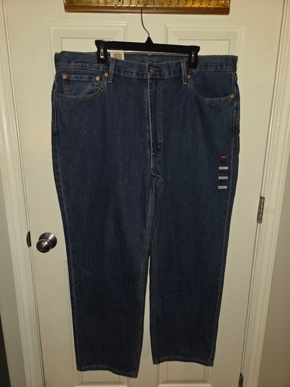 Levis Men's 550 Relaxed Fit Jeans Size 42X30 Dark Blue Zip-Fly NWT